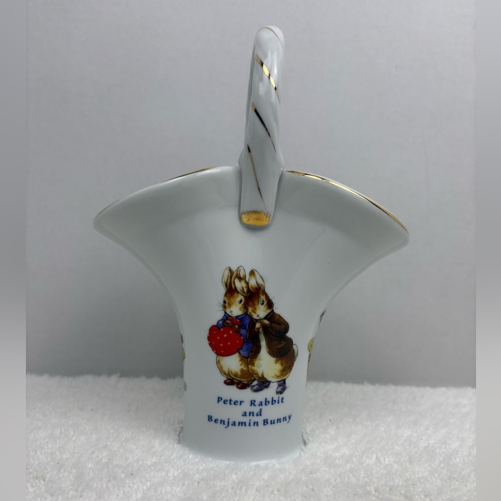 Peter Rabbit and Benjamin Bunny Basket Vase from “The World of Beatrix Potter”